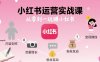小红书运营实战课，从零到一玩賺小红书