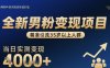 全新男粉变现项目，精准引流35岁以上人群，当日实测变现1k+