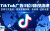TikTok广告3位1体投流课，变现方式盘点，投放逻辑拆解，自动规则设置