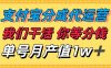 十月最强捡钱项目，支付宝分成代运营，我们干活，你等着分钱！单号月产…
