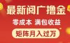 最新阅广撸金项目，零成本满包收益，可矩阵操作，月入过1W【揭秘】