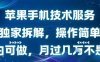 苹果手机技术服务，独家拆解，操作简单，小白可做，月过1W不是梦