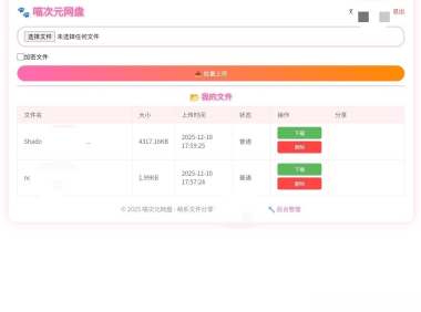 喵盘-一个开源的个人网盘系统