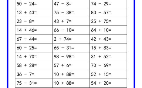 二升三数学暑假《口算练习题114道》汇总-三上数学