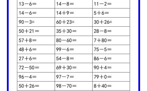 二升三数学暑假《口算练习题120道》汇总-三上数学