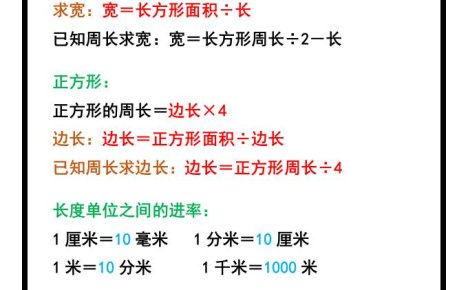 三升四数学暑假《长方形和正方形》周长计算方式-四上数学