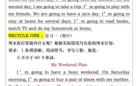 五升六年级英语上册暑假预习·必写作文汇总-六上英语