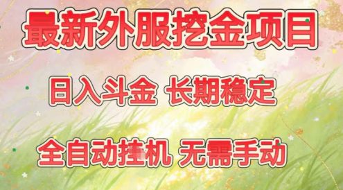 最新外服挖金项目，日入斗金，项目长期稳定，可放大操作，全自动运行，无需手动【揭秘】