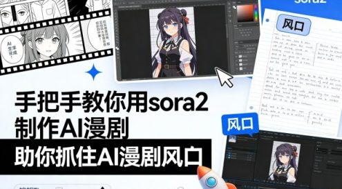 手把手教你用sora2制作AI漫剧，助你抓住AI漫剧风口