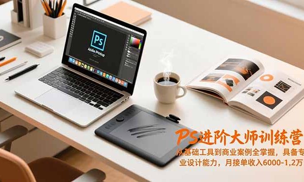 PS进阶大师训练营，从基础工具到商业案例全掌握，具备专业设计能力，月接单收入6000-1.2万