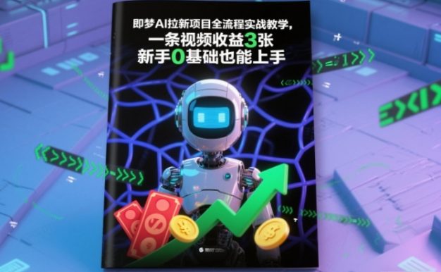即梦AI拉新项目全流程实战教学,一条视频收益3张,新手0基础也能上手