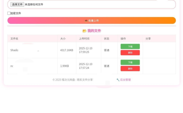 喵盘-一个开源的个人网盘系统