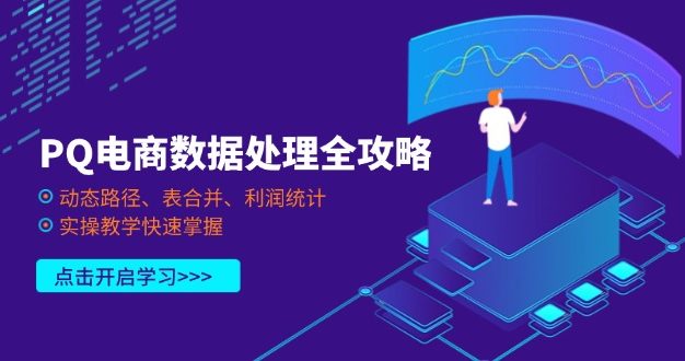 PQ电商数据处理全攻略,动态路径、表合并、利润统计,实操教学快速掌握