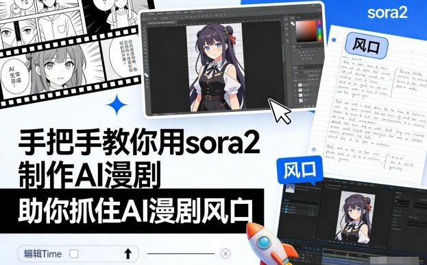 手把手教你用sora2制作AI漫剧,助你抓住AI漫剧风口