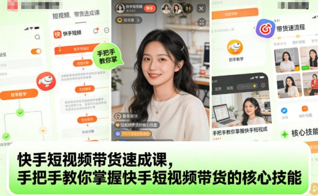 快手短视频带货速成课,手把手教你掌握快手短视频带货的核心技能