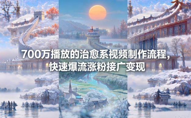 700万播放的治愈系视频制作流程,快速爆流涨粉接广变现