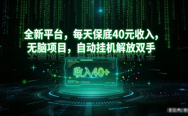 最新看广平台，每天保底30-4米，无脑项目，自动挂G解放双手【揭秘】