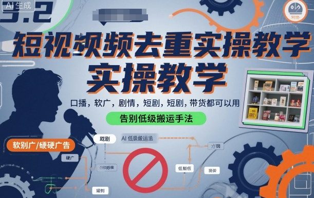 短视频去重实操教学,口播-软广-硬广-剧情-短剧-带货都可以用,告别低级搬运手法