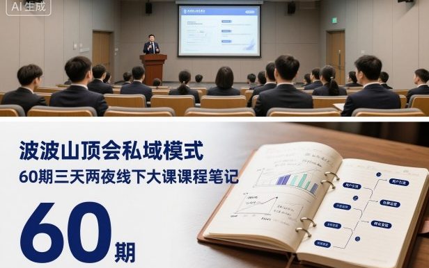 波波山顶会私域模式60期三天两夜线下大课课程笔记(文档)