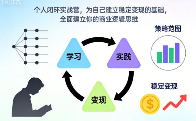 个人闭环实战营,为自己建立稳定变现的基础,全面建立你的商业逻辑思维