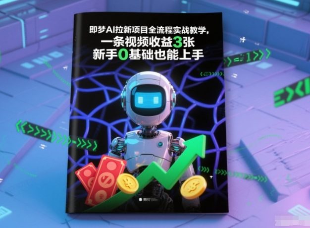 即梦AI拉新项目全流程实战教学,一条视频收益3张,新手0基础也能上手