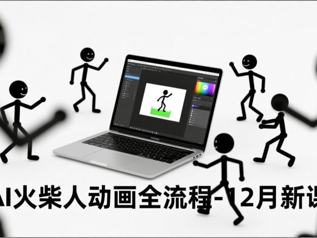 AI火柴人动画全流程-12月新课，文案生成、声音克隆、视频剪辑，零基础快速产出动画