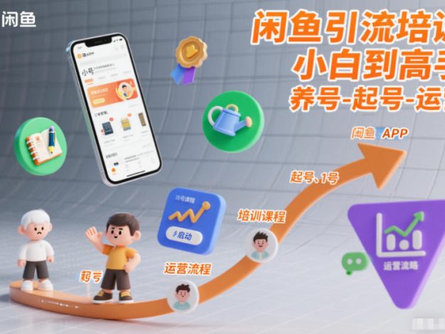 闲鱼引流培训,小白到高手,养号-起号-运营