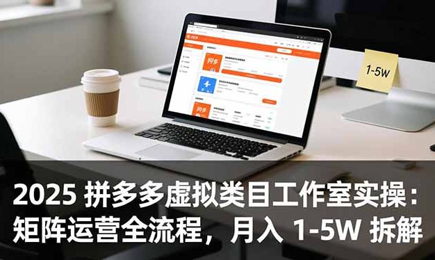 2025 拼多多虚拟类目工作室实操:矩阵运营全流程,月入 1-5W 拆解